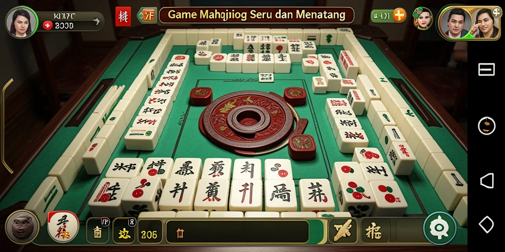 Tampilan layar permainan 47F yang menawan dengan ubin Mahjong berwarna-warni.