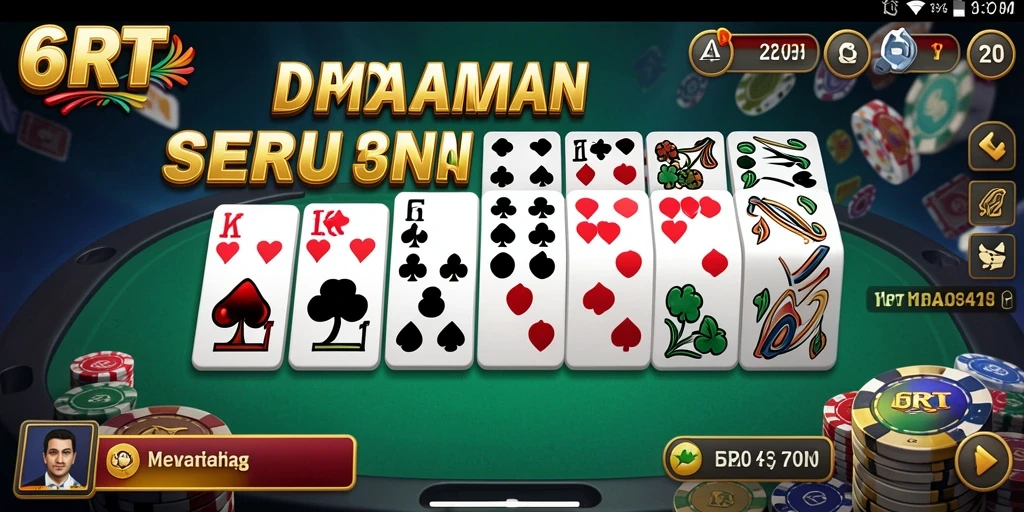 Tampilan gameplay menarik dari permainan Domino 6RT.