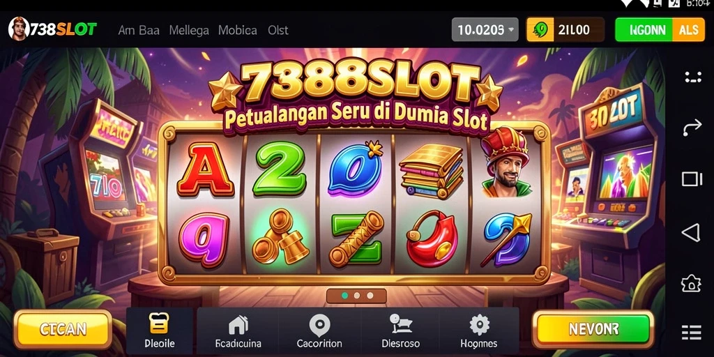 Tampilan gameplay petualangan menarik dalam 738SLOT yang penuh warna.
