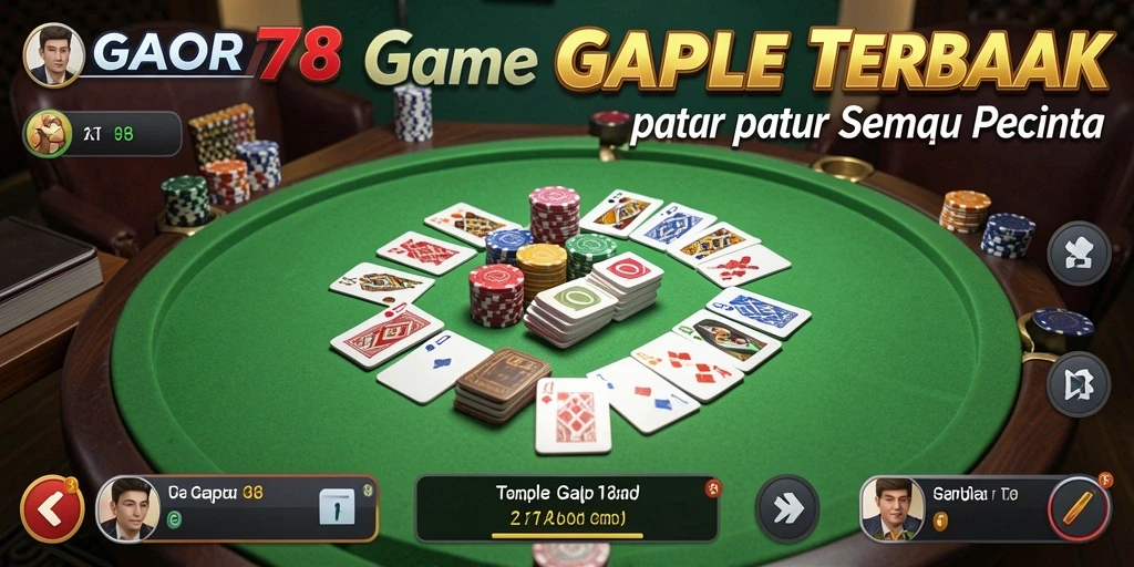 Screenshot GACOR78 menampilkan momen seru permainan Gaple.