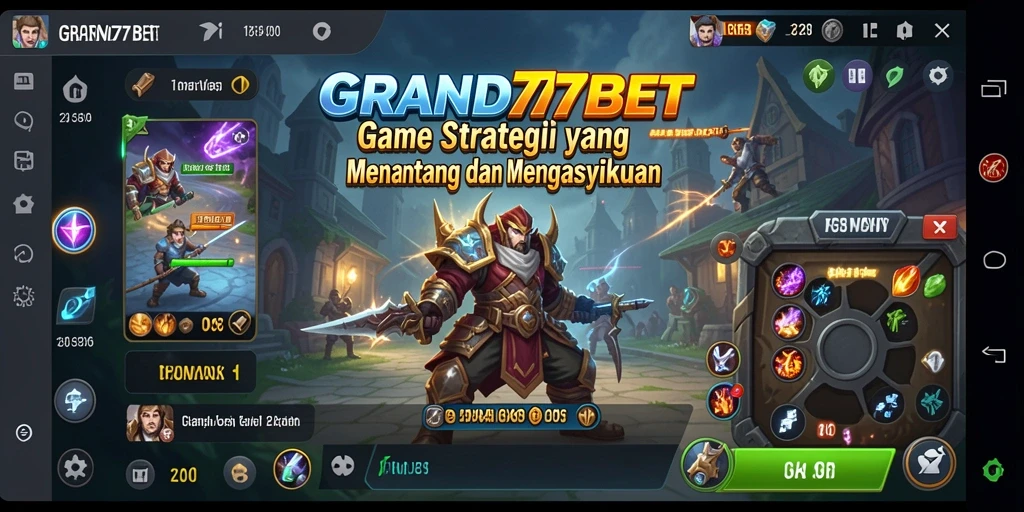 Screenshot GRAND77BET menampilkan aksi strategi yang seru dan mendebarkan.