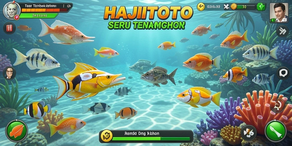 Screenshot gameplay HAJITOTO menampilkan aksi menembak ikan yang seru.