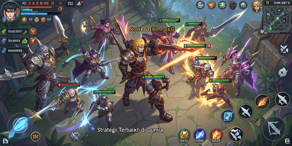 Tangkapan layar gameplay HOKI8815 menunjukkan pertempuran epik dan strategi yang mendalam.