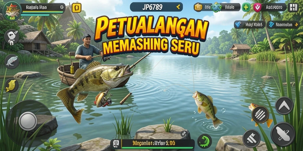Tampilan gameplay JP6789 dengan suasana memancing yang realistis.