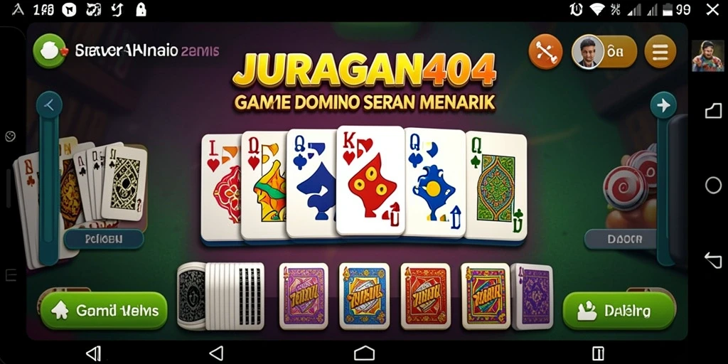 Tampilan permainan domino yang menarik dan interaktif di JURAGAN404.