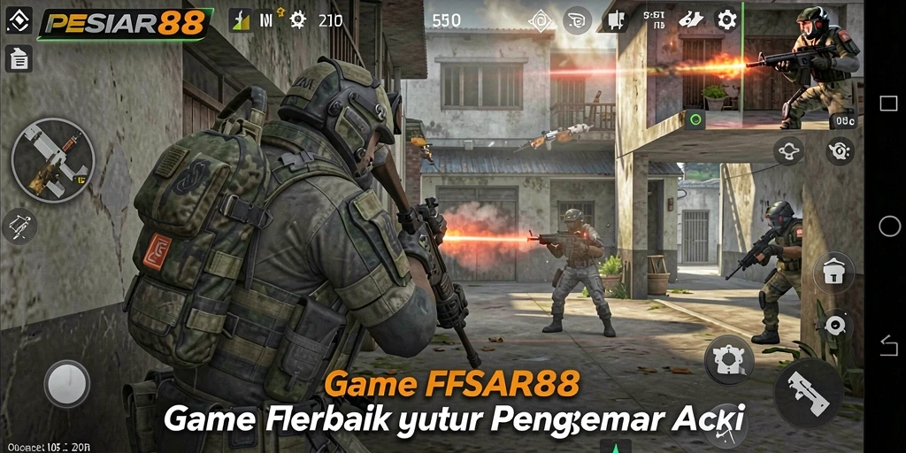 Tampilan gameplay menegangkan dari PESIAR88 yang penuh aksi.