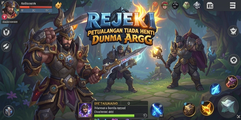 Tampilan grafik gameplay ARPG yang mendebarkan di REJEKI.