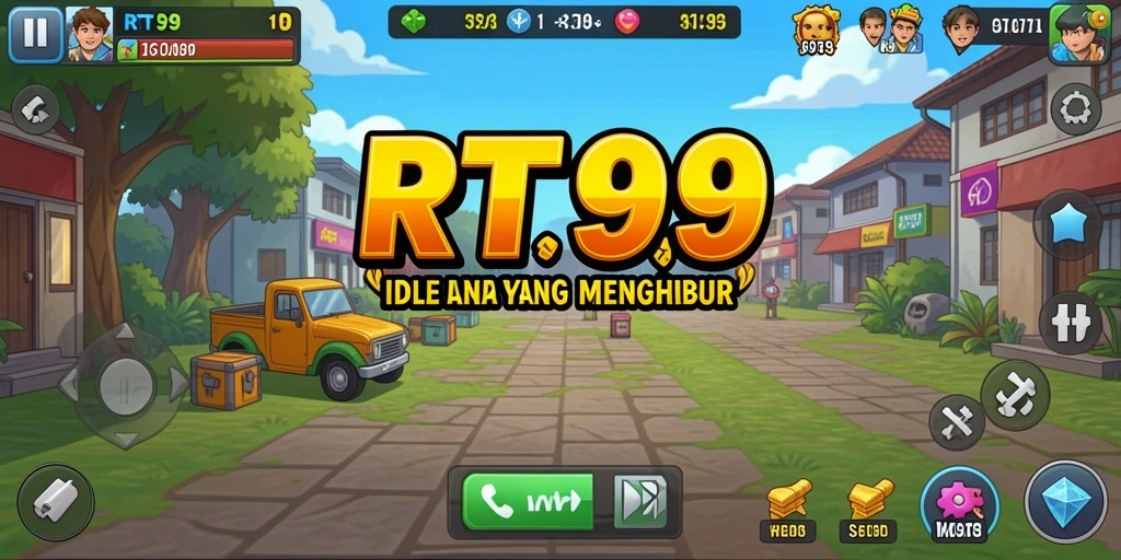 Gameplay RT99 yang menarik menampilkan kemajuan karakter secara otomatis.