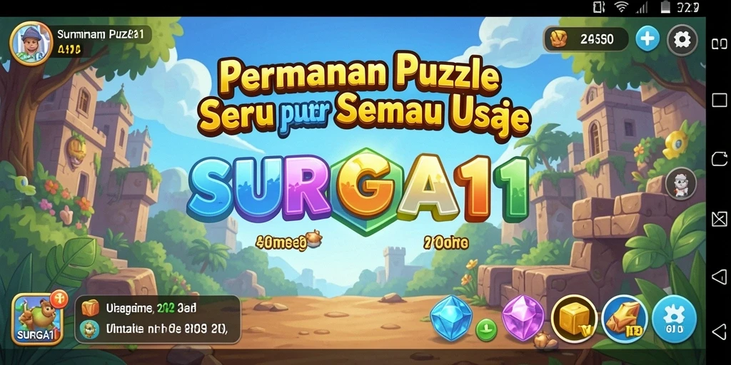 Screenshot gameplay SURGA11 menampilkan serunya menyelesaikan teka-teki.