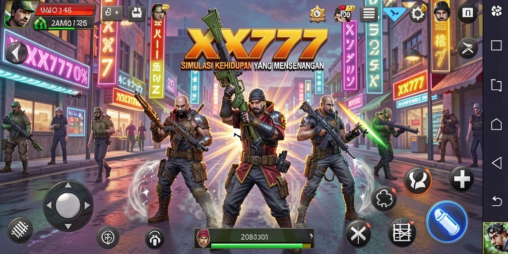 Gameplay menarik dalam XXX777 yang memperlihatkan kehidupan sehari-hari.